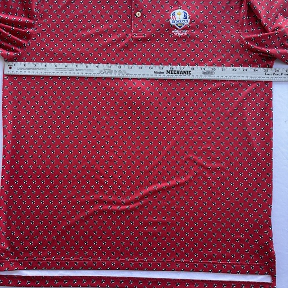 Peter Millar XL Ryder‎ Cup 2020 Whistling Straits Polo Red Cow Print Golf Shirt - Picture 6 of 9